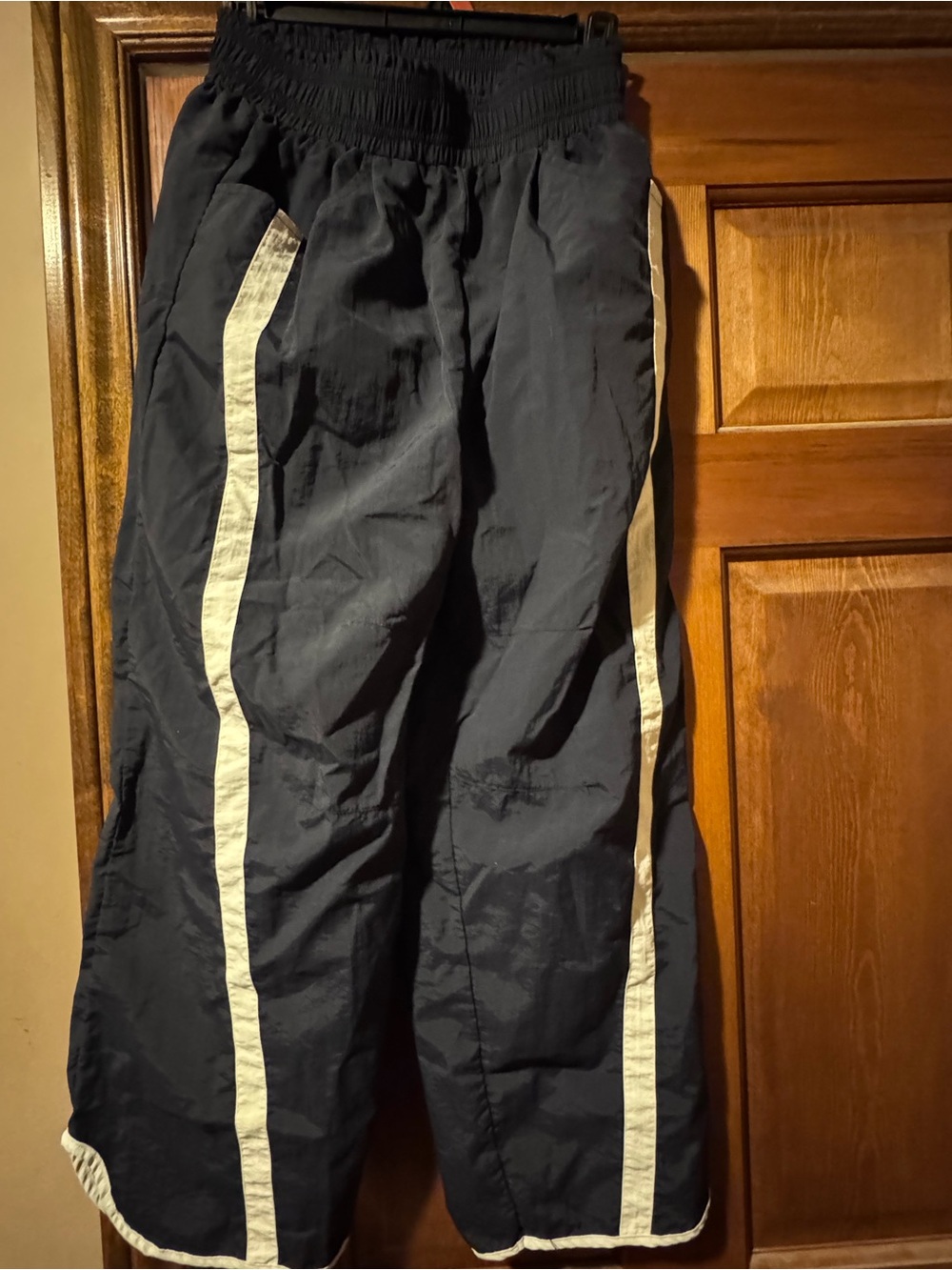 Women’s Navy Track Pants with White Side Stripes